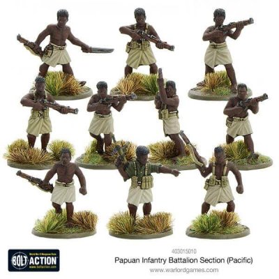 Zoom bild av 403015010 Papuan Infantry Battalion section (Pacific) 28mm Bolt Action Warlord Games