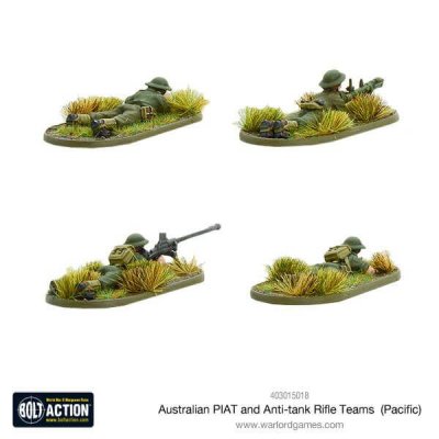 Zoom bild av 403015018 Australian PIAT and anti-tank rifle teams (Pacific) 28mm Bolt Action Warlord Games