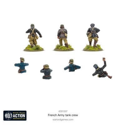 Zoom bild av 403015507 French Army tank crew 28MM Bolt Action