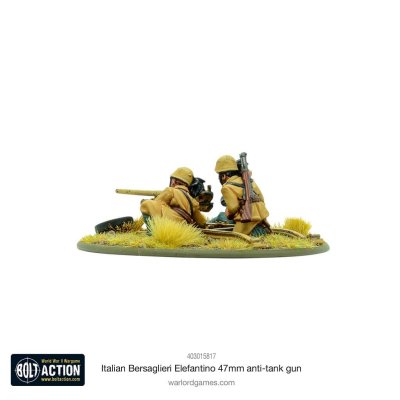 Zoom bild av Italian Bersaglieri Elefantino 47mm anti-tank gun 28mm Bolt Action