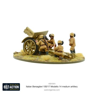 Zoom bild av Italian Bersaglieri 100/17 Modello 14 medium artillery 28mm Bolt Action Warlord