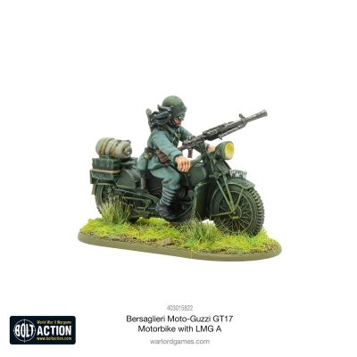 Zoom bild av 403015822 Bersaglieri Moto-Guzzi GT17 Motorbike With LMG A Warlord