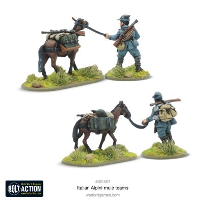 Zoom bild av 403015827 Italian Alpini Mule Teams 28mm Bolt Action Warlord Games