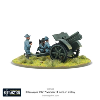 Zoom bild av 403015828 Italian Alpini 100/17 Modello 14 Medium Artillery 28mm Bolt Action Warlord Games