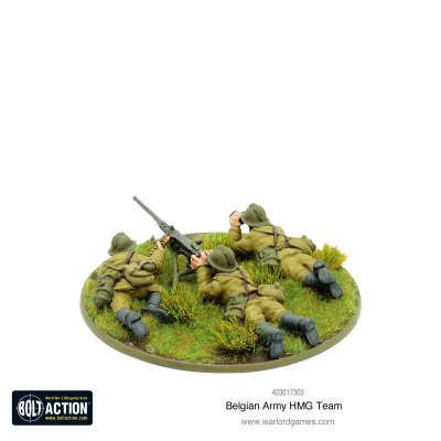 Zoom bild av 403017303 Belgian Army HMG team28mm Bolt Action Warlord Games