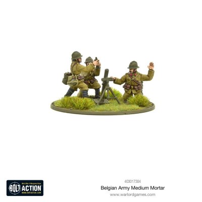 Zoom bild av 403017304 Belgian Army medium mortar 28mm Warlord Games