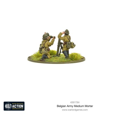 Zoom bild av Belgian Army medium mortar 28mm Bolt Action