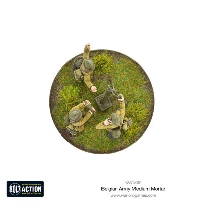 Zoom bild av Belgian Army medium mortar 28mm Warlord Game
