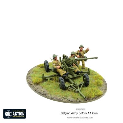 Zoom bild av 403017306 Belgian Army Bofors AA gun 28mm Bolt Action Warlord Games