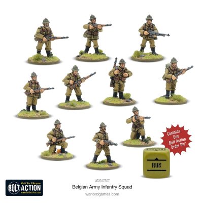 Zoom bild av 403017307 Belgian Army Infantry squad Bolt Action 28mm