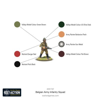 Zoom bild av Belgian Army Infantry squad scale 28mm Warlord Games