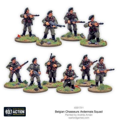 Zoom bild av Belgian Chasseurs Ardennais squad 28mm Bolt Action