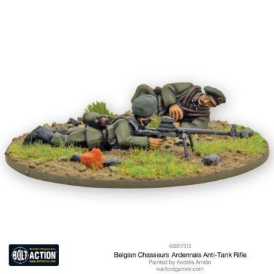 Zoom bild av 403017313 Belgian Chasseurs Ardennais anti-tank rifle team 28mm Warlord Games