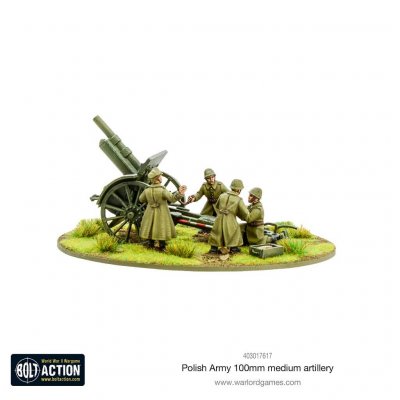 Zoom bild av Polish Army 100mm medium artillery