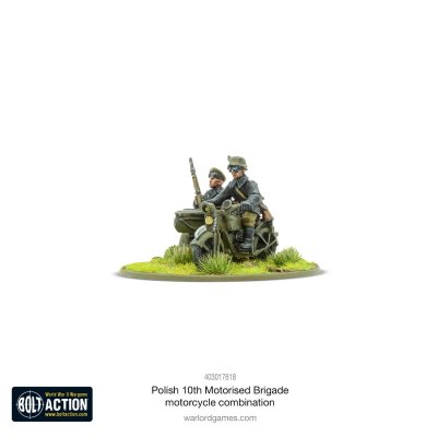 Zoom bild av 403017618 Polish 10th Motorized Brigade motorcycle combination 28mm Bolt Action Warlord Games