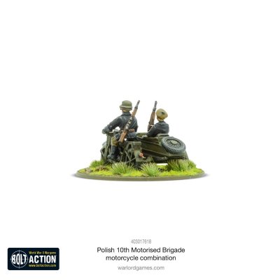 Zoom bild av Polish 10th Motorized Brigade motorcycle combination 28mm Bolt Action Warlord Games