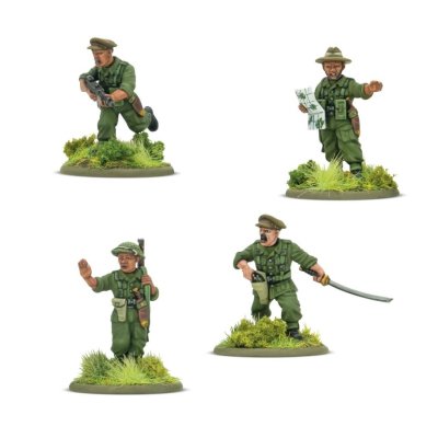 Zoom bild av Gurkha platoon commanders. 28mm Bolt Action Warlord Games