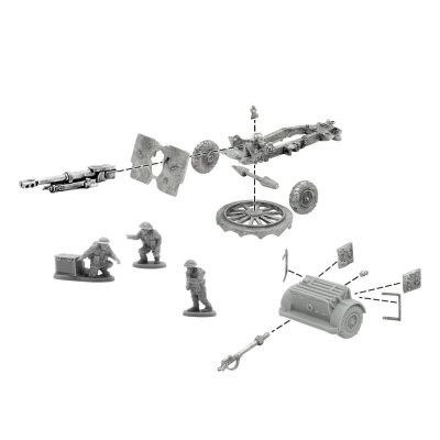 Zoom bild av 25-Pdr Light Howitzer with British Infantry (Winter) Warlord Games