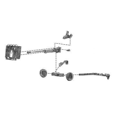Zoom bild av 17 pdr anti-tank gun with British infantry (winter) crew 28mm