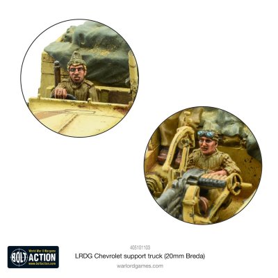 Zoom bild av LRDG Chevrolet support truck (20mm Breda) 28mm