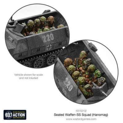 Zoom bild av Seated Waffen-SS Squad (Hanomag) 28mm