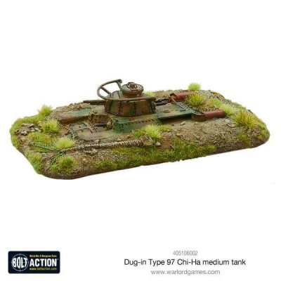 Zoom bild av 405106002 Dug-in Type 97 Chi-Ha medium tank 28mm Bolt Action Warlord Games
