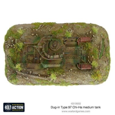 Zoom bild av Dug-in Type 97 Chi-Ha medium tank 28mm Bolt Action Warlord Games