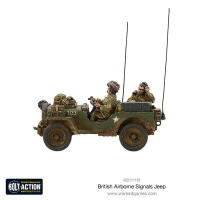 Zoom bild av 405111101 British Airborne Signals Jeep 28mm Bolt Action Warlord Games