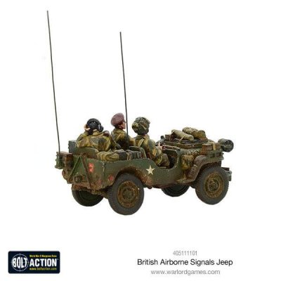 Zoom bild av British Airborne Signals Jeep 28mm Bolt Action
