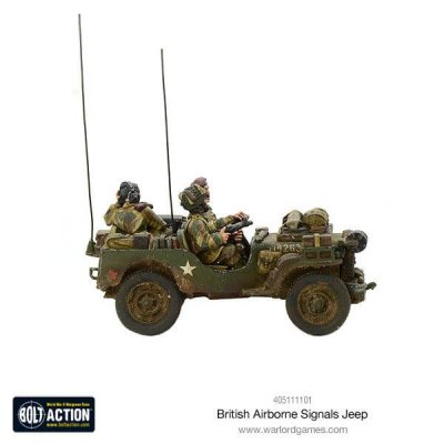 Zoom bild av British Airborne Signals Jeep 28mm