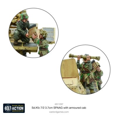Zoom bild av Sd.Kfz 7/2 3.7cm SPAAG with armoured cab 28mm Warlord Games