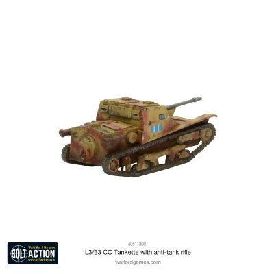 Zoom bild av L3/33 CC Tankette with anti-tank rifle 28mm Bolt Action