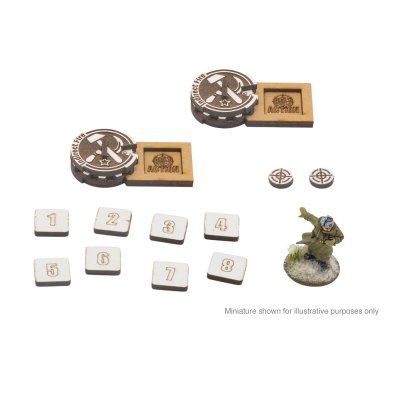 Zoom bild av Bolt Action MDF Artillery zooming in Markers - Soviet Union