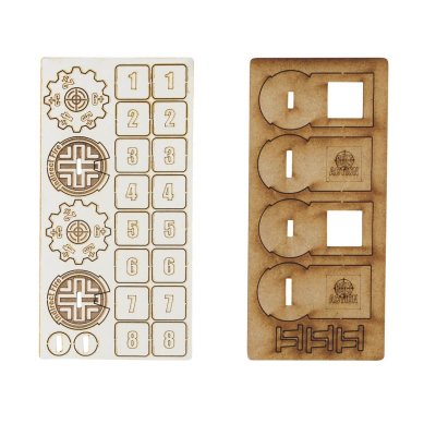 Zoom bild av 408800039 Bolt Action MDF Artillery zooming in Markers - British 8th Army Bolt Action Warlord Games