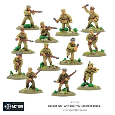 412218502 Korean War: Chinese PVA Conscript Squad 28mm Bolt Action Warlord Games