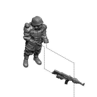 Zoom bild av Konflikt '47 Axis Totengruppen Platoon Commander & Bodyguard Warlord Games