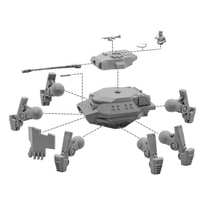 Zoom bild av Konflikt '47 Axis Wotan Heavy Panzermech Warlord Games