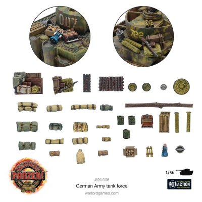 Zoom bild av German Army Tank stowage & accessories 28mm