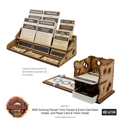Zoom bild av Achtung Panzer! MDF Time Tracker & Event Card Deck Holder, And Player Card & Token Holder