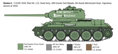 Zoom bild av 6758 T34/85 Zavod 112 -19441 1:35 Italeri