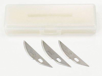 Zoom bild av 74100 Modelers Knife PRO Replacement Blade (Curved, 3pcs.) Tamiya