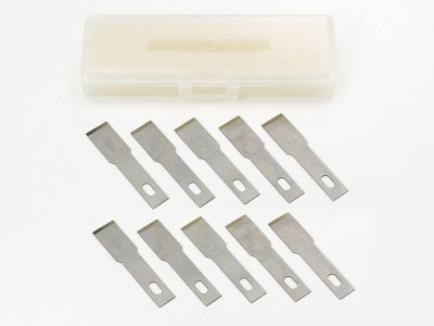 Zoom bild av 74101 Modelers Knife PRO Replacement Blade (Chisel, 10pcs.) Tamiya