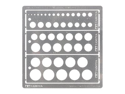Zoom bild av 74150 Modeling Template (Round, 1-12.5mm) Tamiya