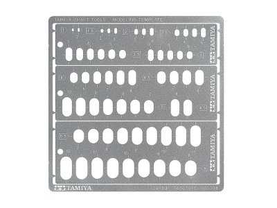 Zoom bild av 74154 Modeling Template (Rounded Rectangles, 1-6mm) Tamiya
