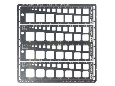 Zoom bild av 74156 Modeling Template (Square, 1-10mm) Tamiya