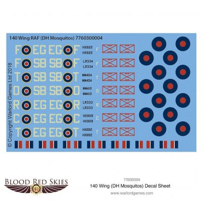 140 Wing (DH Mosquitos) decal sheet