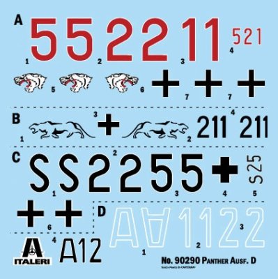 Zoom bild av 90290 Pz. Kpfw. V Panther Ausf. D 1:35 Italeri