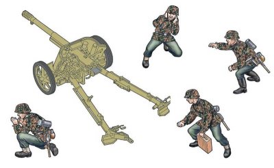 Zoom bild av 96460 Pak 97/38 AT Gun with crew 1/35 Italeri
