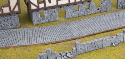 Zoom bild av The Wartorn Village - Cobblestone Roads 15mm/30mm
