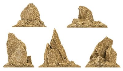 Zoom bild av 6x pre-painted Rock Outcrops 15mm/30mm